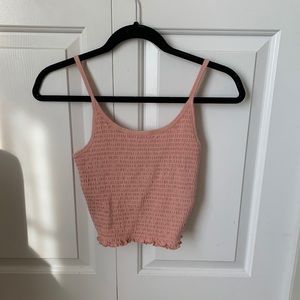 coral/ pink top by Hollister